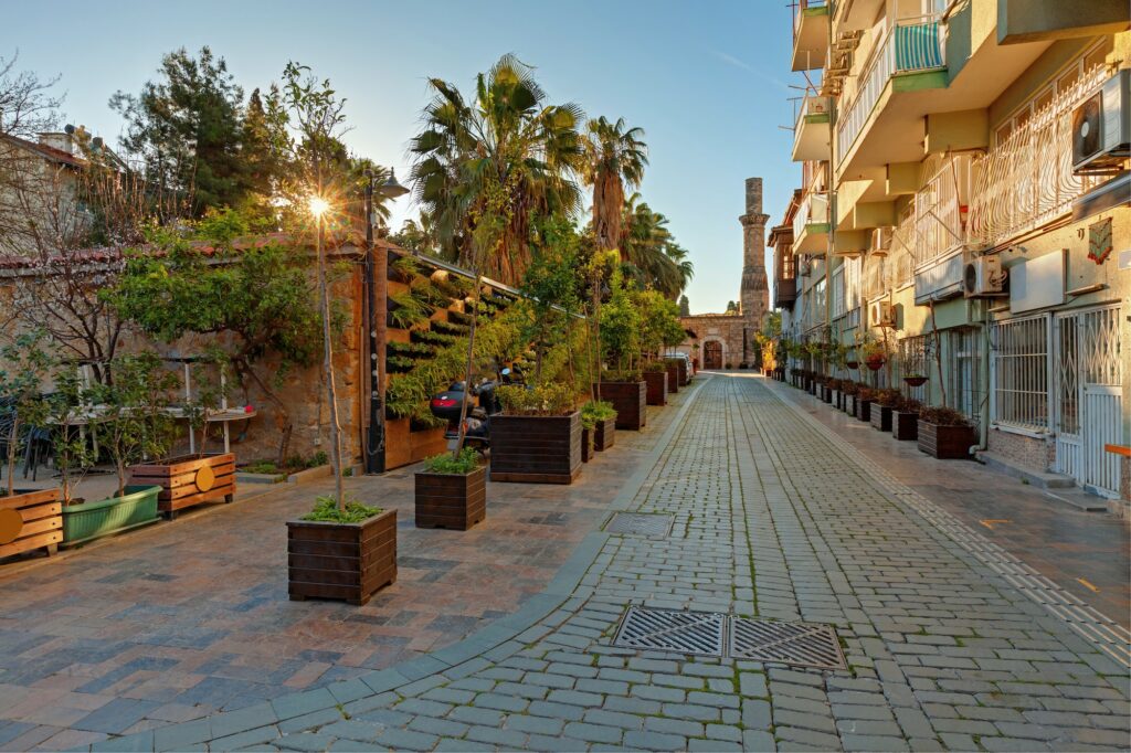 Ancient street of the Antalya city.