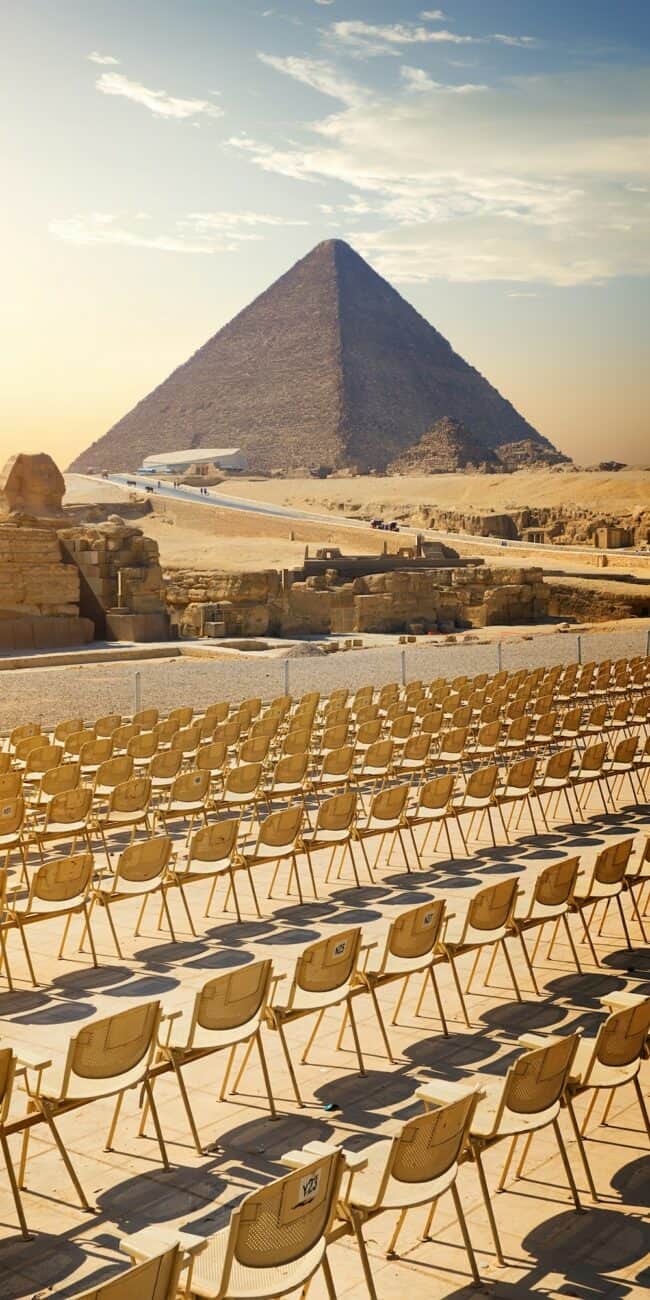 Near the pyramids